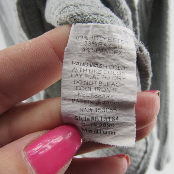 Raggs to Riches gray cowl neck long sleeve size MED - Picture 4 of 7